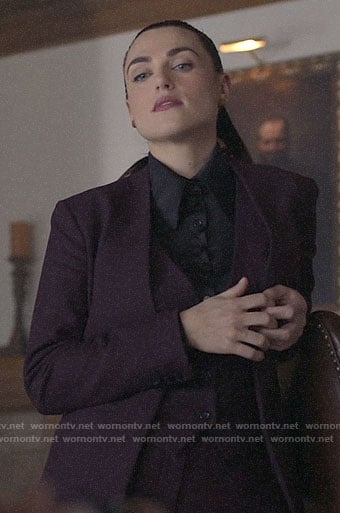 Lena’s purple suit on Supergirl