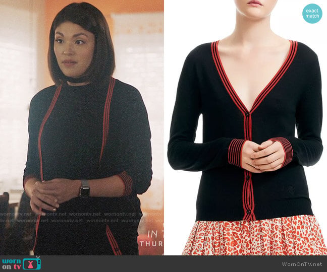 Maje Merina Cardigan worn by Niko Hamada (Ellen Tamaki) on Charmed