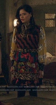 Mel (Maggie)’s patchwork floral dress on Charmed