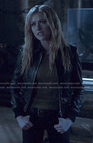 Mia’s leather bomber jacket on Arrow
