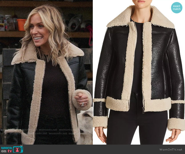 Mother The Boxy Faux Shearling Moto Jacket worn by Kristin Cavallari on Very Cavallari