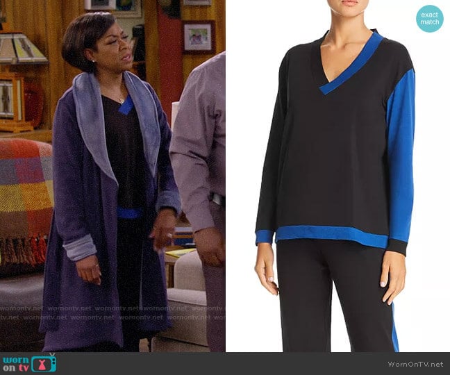 Naked Color-Block Pajama Set worn by Tina Butler (Tichina Arnold) on The Neighborhood