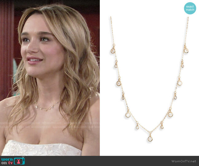 Nordstrom Shaker Crystal Necklace worn by Summer Newman (Hunter King) on The Young and the Restless