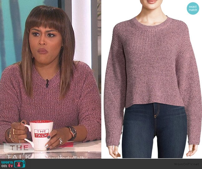 Rag & Bone Lurex Crewneck Sweater worn by Eve on The Talk