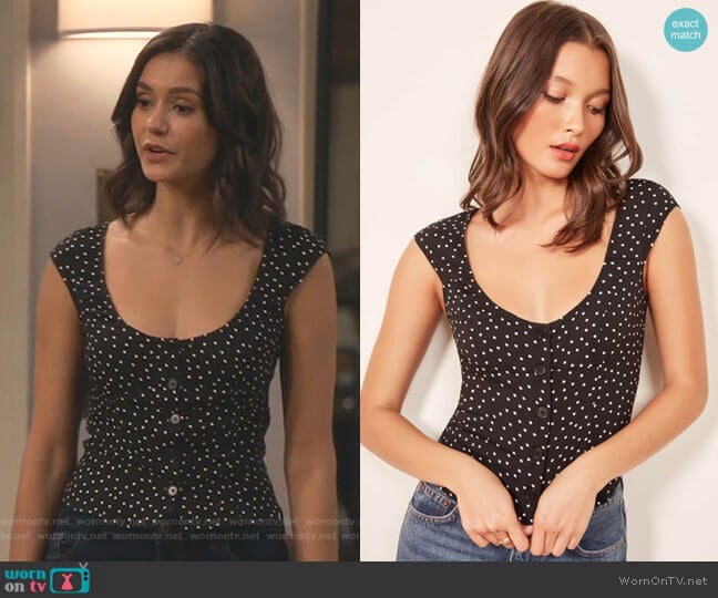 Reformation Wallflower Top worn by Clem (Nina Dobrev) on Fam