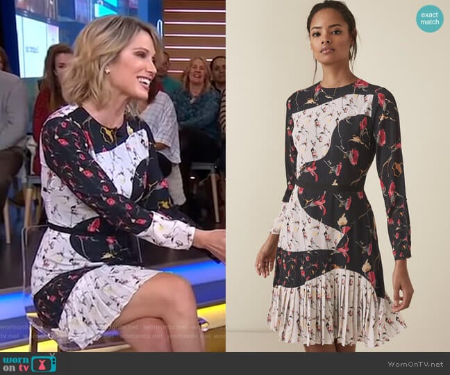 Reiss Mara Dress worn by Amy Robach on Good Morning America