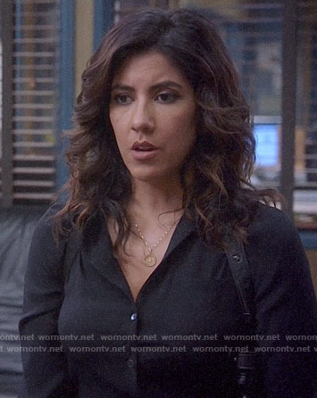 Rosa’s black button down on Brooklyn Nine-Nine