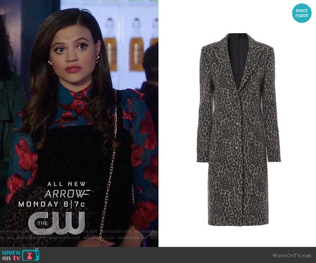RtA Jamson Feline Mocha Coat worn by Maggie Vera (Sarah Jeffery) on Charmed