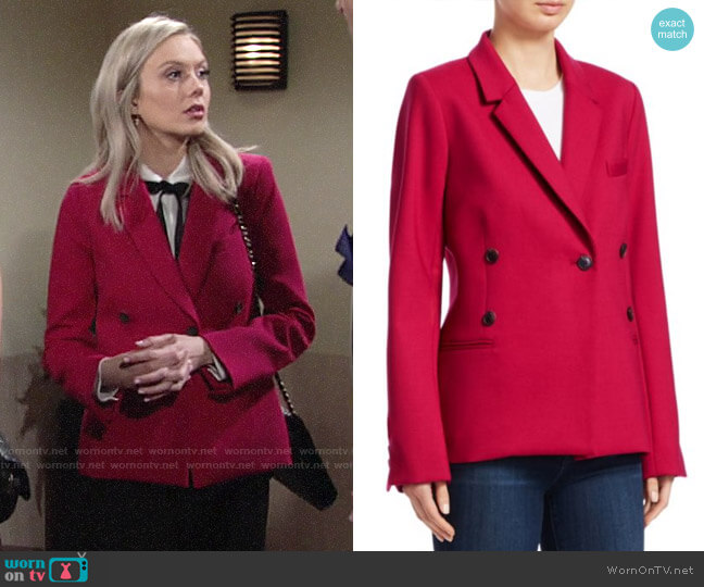 Sea Wool-Blend Double Breasted Blazer worn by Abby Newman (Melissa Ordway) on The Young and the Restless