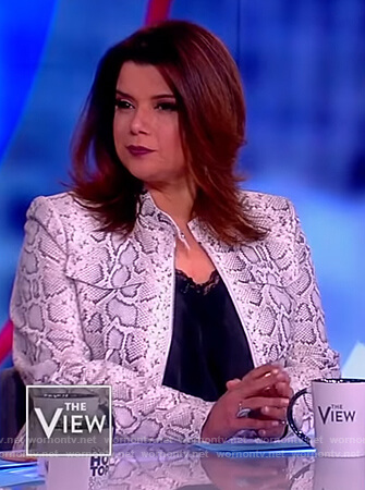 Ana’s snake skin print jacket on The View