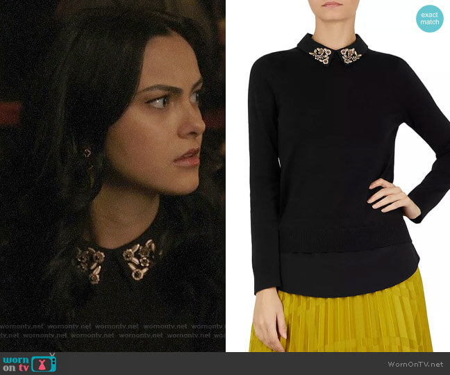 Ted Baker Moliiee Sweater worn by Veronica Lodge (Camila Mendes) on Riverdale