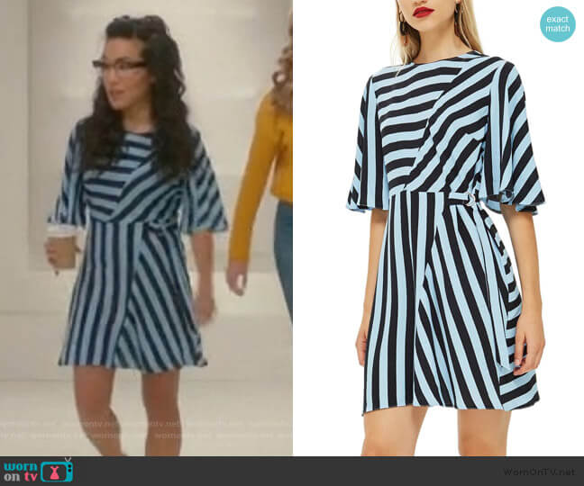 Topshop Diagonal Stripe Minidress worn by Doris (Ali Wong) on American Housewife