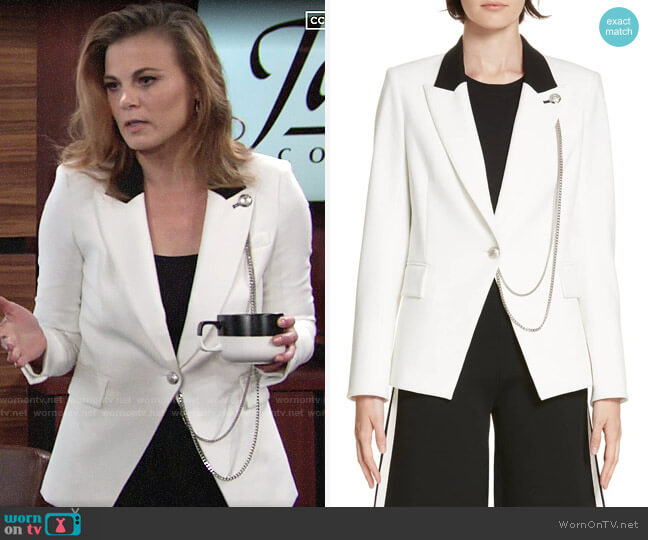 Veronica Beard Fergus Dickey Jacket worn by Phyllis Newman (Gina Tognoni) on The Young and the Restless