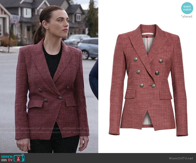 Veronica Beard Miller Jacket in Currant worn by Lena Luthor (Katie McGrath) on Supergirl