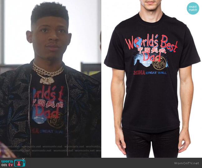 Vetements China Tourist Cotton T-shirt worn by Hakeem Lyon (Bryshere Y. Gray) on Empire