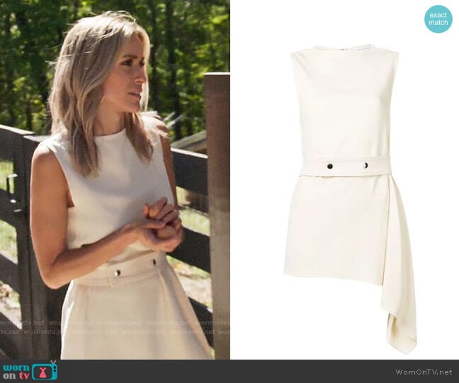 Victoria Beckham Belted Asymmetric Top worn by Kristin Cavallari on Very Cavallari
