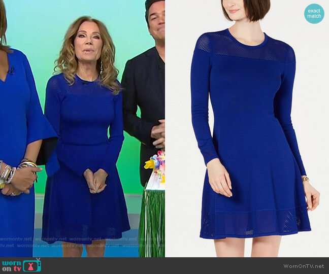 Vince Camuto Mesh-Trim Sweater Dress worn by Kathie Lee Gifford on Today