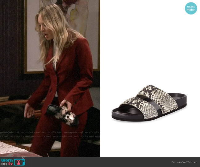 Vince Orion Slides worn by Penny Hofstadter (Kaley Cuoco) on The Big Bang Theory