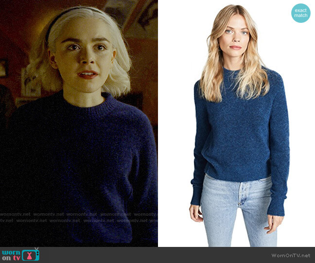 3.1 Phillip Lim Inset Shoulder Pullover Sweater worn by Sabrina Spellman (Kiernan Shipka) on Chilling Adventures of Sabrina