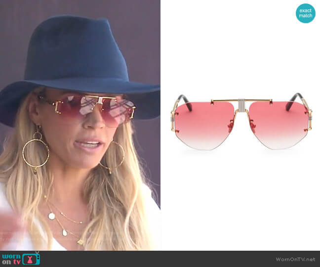 Celine Aviator Sunglasses worn by Teddi Mellencamp Arroyave on The Real Housewives of Beverly Hills