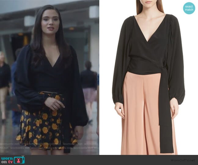 A.L.C. Carla Wrap Top worn by Jane Sloan (Katie Stevens) on The Bold Type
