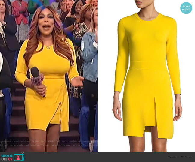 A.L.C. Hadley Long-Sleeve Dress worn by Wendy Williams on The Wendy Williams Show