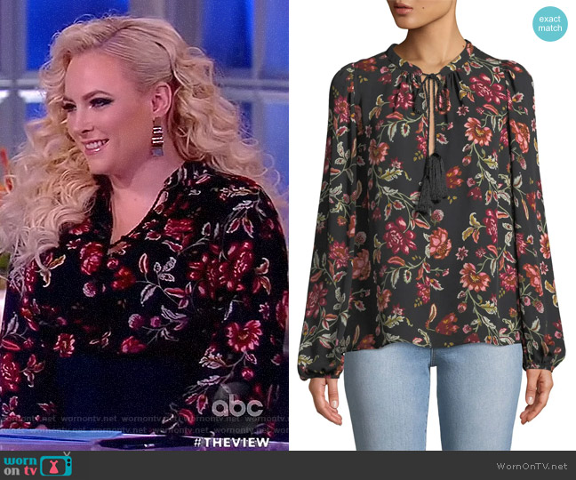 A.L.C. Royan Floral Blouse worn by Meghan McCain on The View