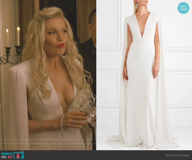 Alex Perry Clemence Gown worn by Alexis Carrington (Elaine Hendrix) on Dynasty