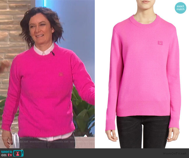 Acne Studios Nalon Wool Crewneck Sweater worn by Sara Gilbert on The Talk