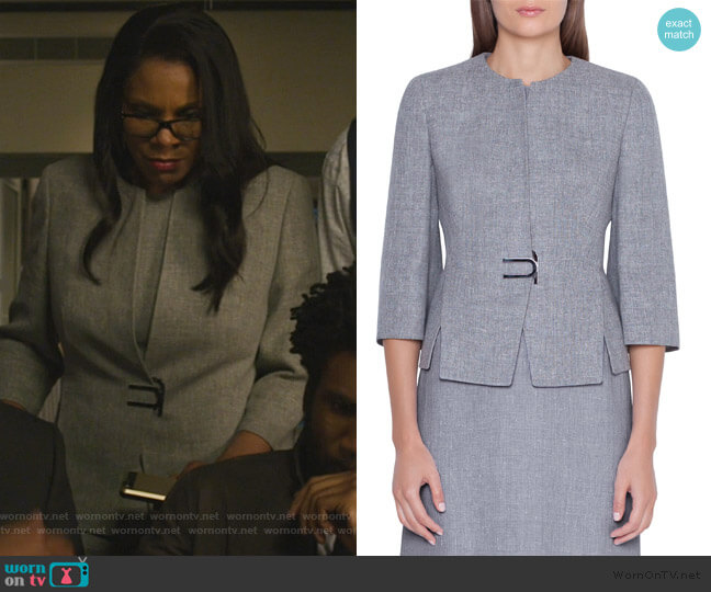 Akris Anais Jacket worn by Liz Reddick-Lawrence (Audra McDonald) on The Good Fight
