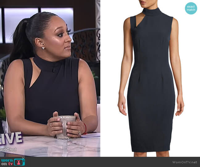 Alexia Admor Cutout Mock-Neck Sheath Dress worn by Tamera Mowry on The Real