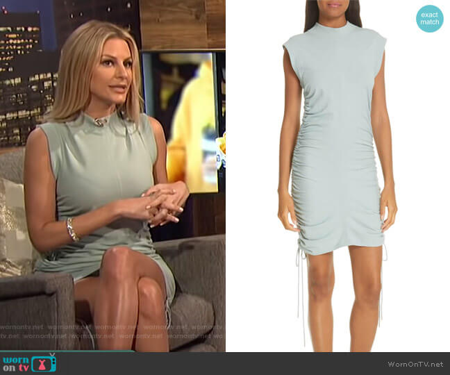 Alexanderwang.T Tie Ruched Jersey Minidress worn by Morgan Stewart on E! News