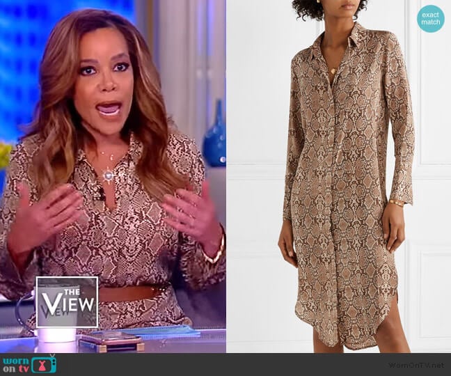 Anine Bing Chelsea snake-print Dress worn by Sunny Hostin on The View