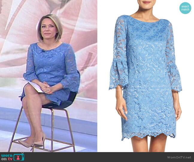 Eliza J Bell Sleeve Lace Dress worn by Dylan Dreyer on Today
