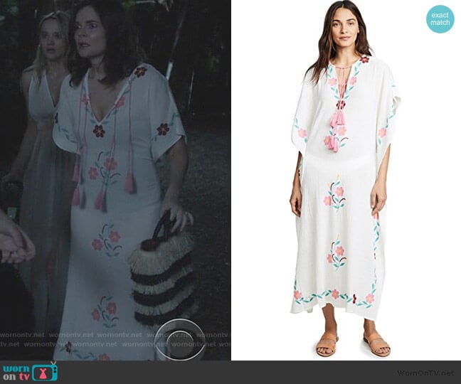 Blue Boheme Ophelia Embroidered Caftan worn by Heather Hughes (Betsy Brandt) on Life in Pieces