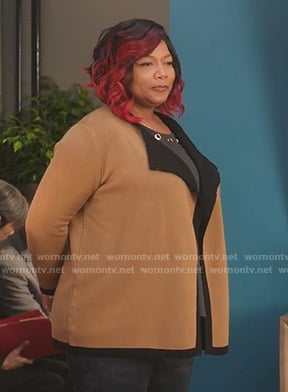 Carlotta’s contrast cardigan on Star