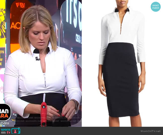 Chiara Boni La Petite Robe Eldora Midi Dress worn by Sara Haines on Good Morning America