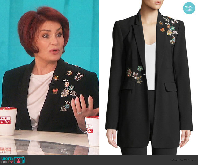 Cinq a Sept Venus Blazer worn by Sharon Osbourne on The Talk