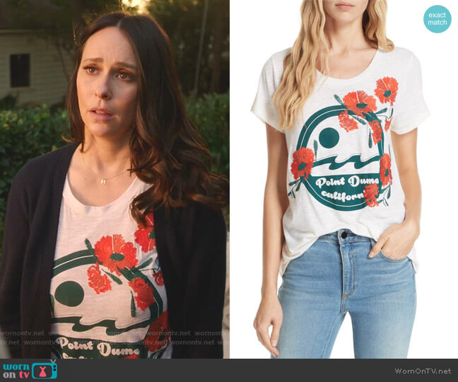Dolan Point Dume Embroidered Tee worn by Maddie Kendall (Jennifer Love Hewitt) on 9-1-1