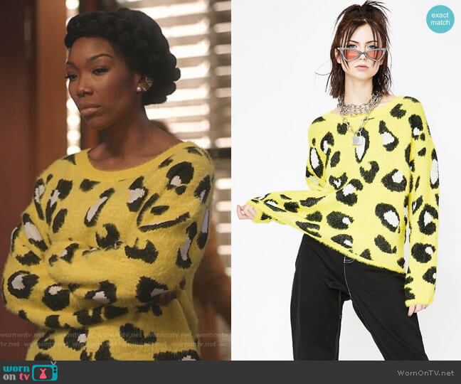 Dolls Kill Jungle Wonder Leopard Sweater worn by Cassie Brown (Brandy Norwood) on Star