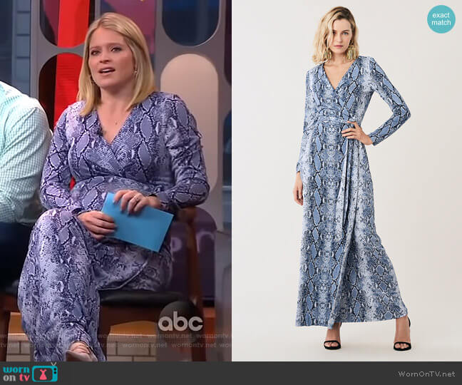 Diane von Furstenberg Julian Dress worn by Sara Haines on Good Morning America