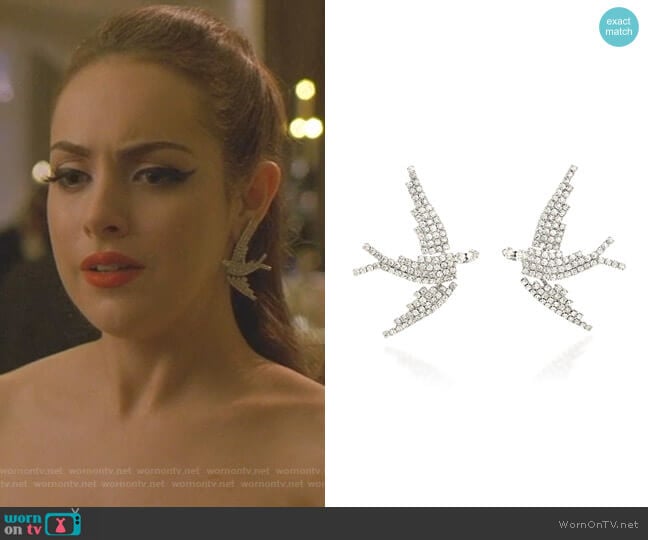Epona Valley Phoenix Earrings worn by Fallon Carrington (Elizabeth Gillies) on Dynasty