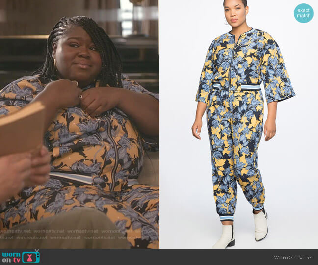 Eloquii Printed Jogger With Contrast Cuff worn by Becky (Gabourey Sidibe) on Empire