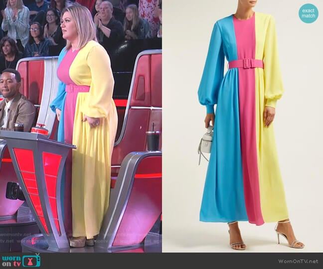 Emilia Wickstead Bernadette Dress worn by Kelly Clarkson on The Voice