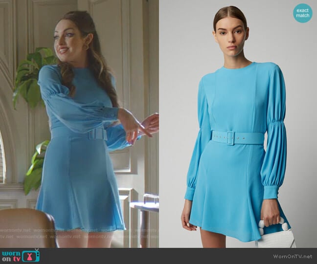 Emilia Wickstead Philippa Mini Dress worn by Fallon Carrington (Elizabeth Gillies) on Dynasty