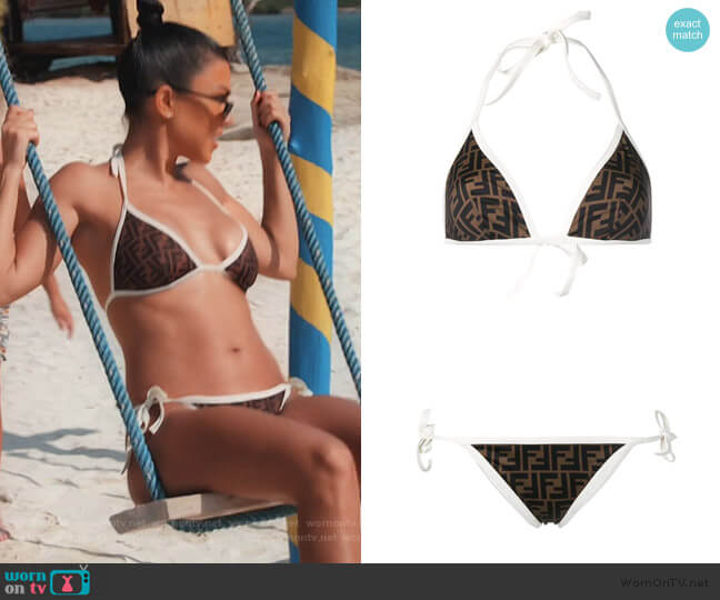 Reversible FF Logo Bikini worn by Kourtney Kardashian on Keeping Up with the Kardashians