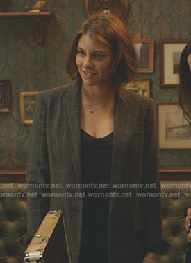 Frankie’s grey checked blazer on Whiskey Cavalier