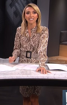 Giuliana’s paisley print shirtdress on E! News