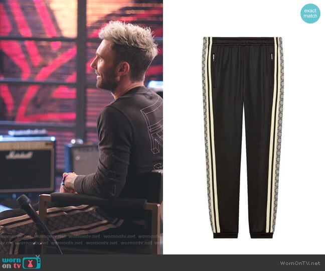 Gucci Oversize Technical Jersey Jogging Pant worn by Adam Levine on The Voice