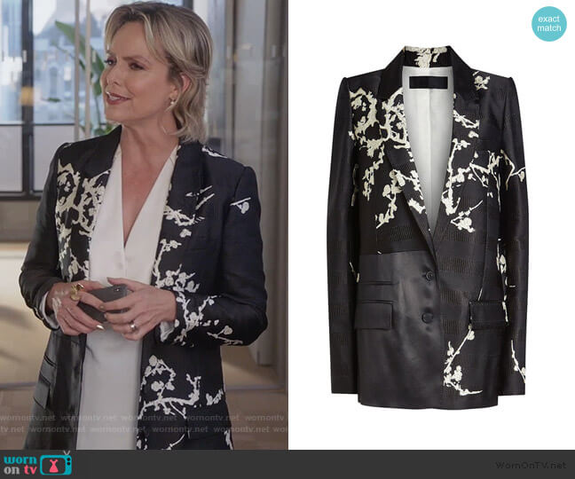 Haider Ackermann Printed Blazer with Silk worn by Jacqueline (Melora Hardin) on The Bold Type